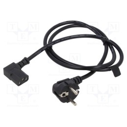 1 pcs x SAVIO - SAVKABELCL-115 - Cable, 3x0.75mm2, CEE 7/7 (E/F) plug angled,IEC C13 female, PVC
