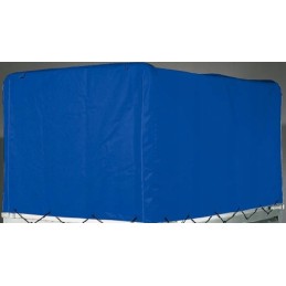 A tarpaulin cover for a trailer of unknowns
