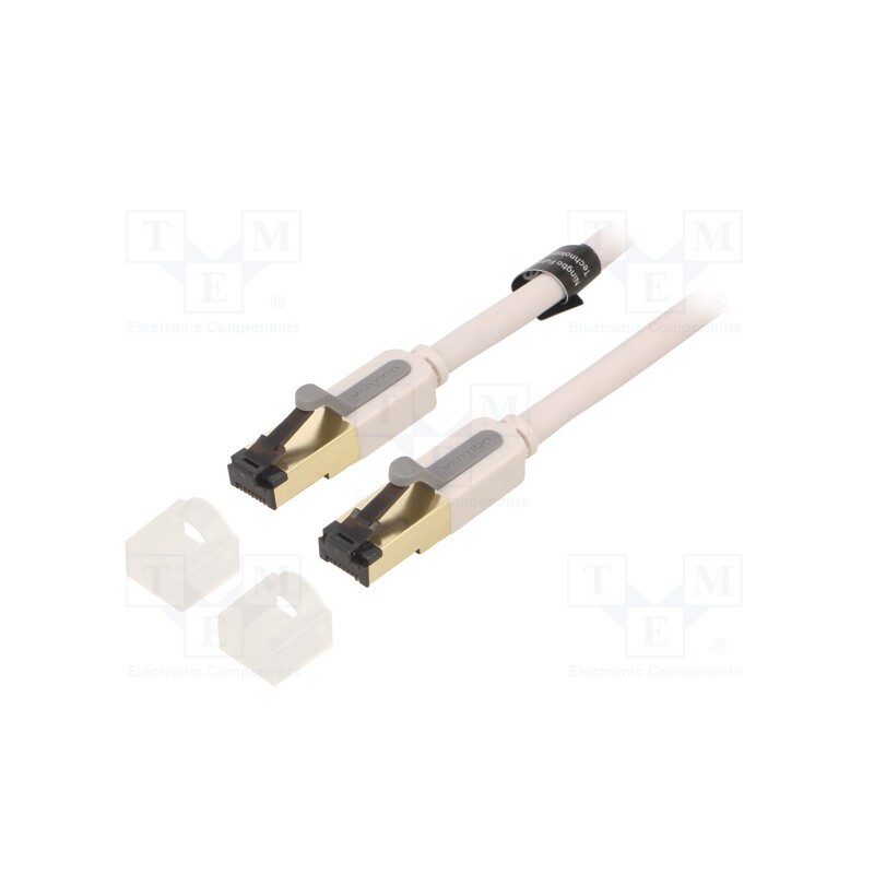 1 pcs x VENTION - ICDHG - Patch cord, S/FTP, 7, Cu, PVC, grey, 1.5m, RJ45 plug,both sides