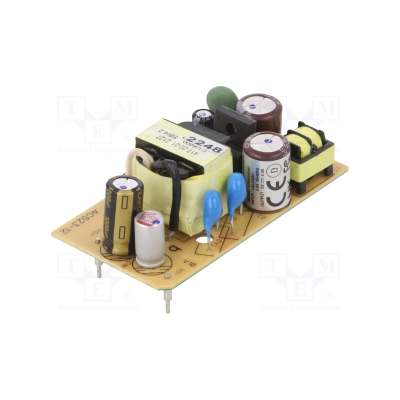 1 pcs x CINCON - CFM20S050 - Converter: AC/DC, 20W, 90÷264VAC, Usup: 120÷370VDC, Uout: 5VDC, 84%