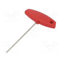 1 pcs x WIHA - 906 - Wrench, hex key, HEX 2,5mm, Overall len: 126mm, Kind of handle: T