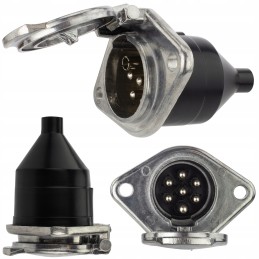 7 pin type n 24v metal socket for a truck semi-trailer