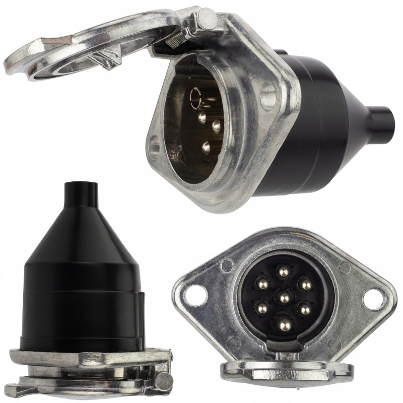 7 pin type n 24v metal socket for a truck semi-trailer