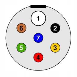 7 pin type n 24v metal socket for a truck semi-trailer