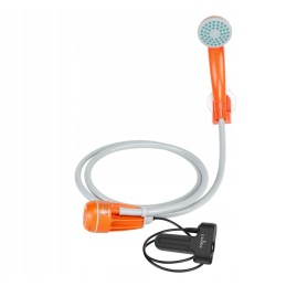 Portable camping shower with battery for hiking