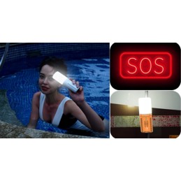 Portable camping shower with battery for hiking