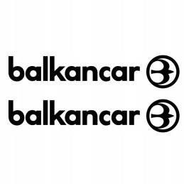 Forklift stickers with the words balkancar up to 50 cm