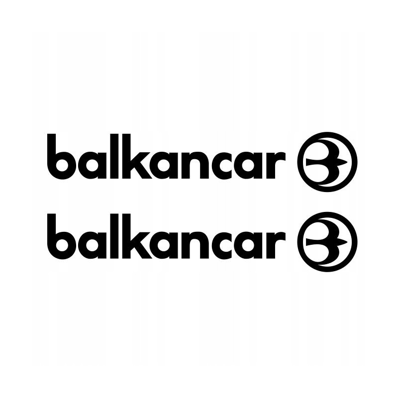 Forklift stickers with the words balkancar up to 60 cm