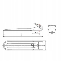 Steelpress trailer hinge oe 14