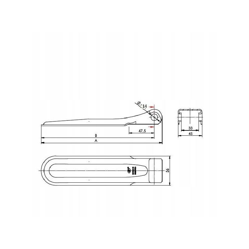 Steelpress trailer hinge oe 14