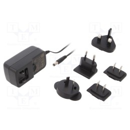 1 pcs x XP POWER - VER18US120-JA - Power supply: switched-mode, plug, 12VDC, 1.5A, 18W, Out: 5,5/2,1