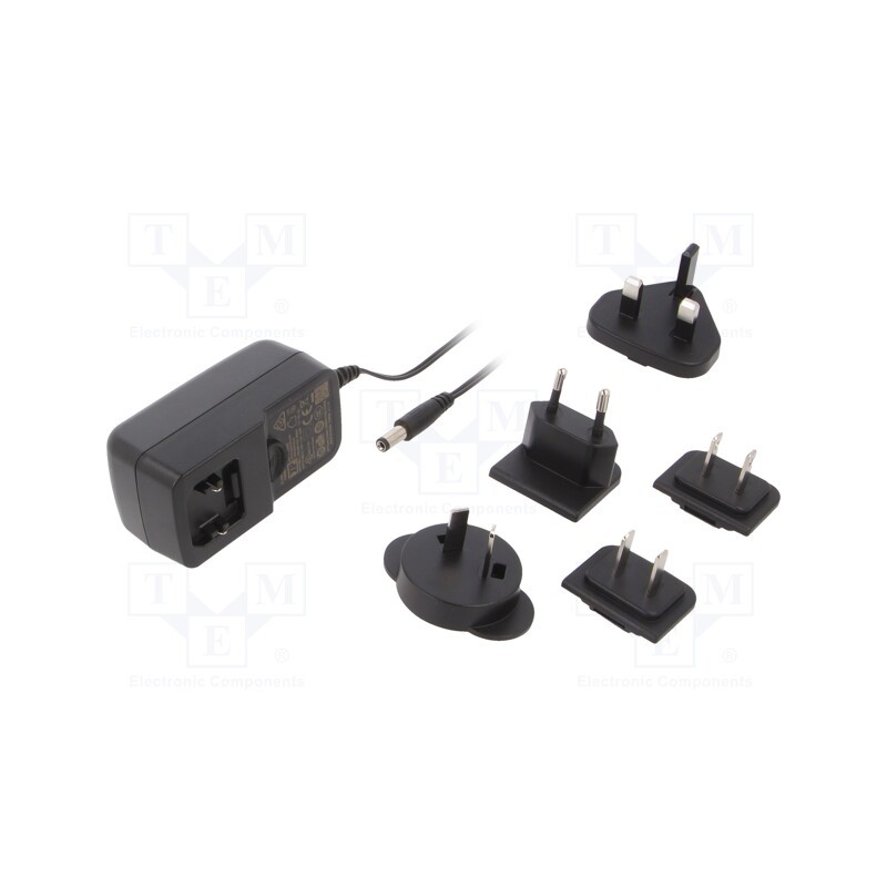 1 pcs x XP POWER - VER18US120-JA - Power supply: switched-mode, plug, 12VDC, 1.5A, 18W, Out: 5,5/2,1