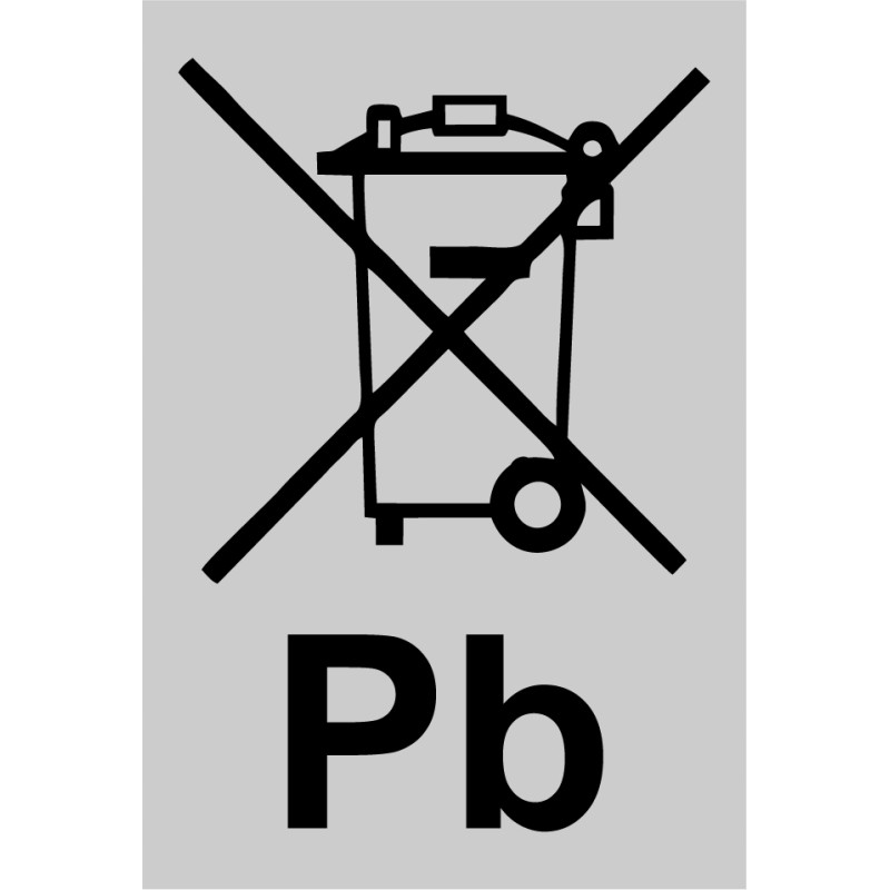 Do not throw the label stickers into the trash. PB lead