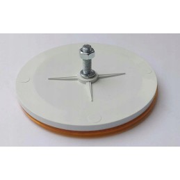 Yellow round reflector for 78mm trailers, screwed on