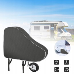 Cover for the drawbar hitch of a transport camping trailer 90x62cm