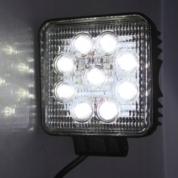 LED work lamp halogen 9 diodes trailer trailer