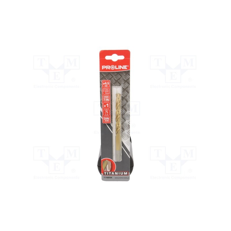 1 pcs x PROLINE - 77885K - Drill bit, for metal, Ø: 8.5mm, Features: grind blade, blister