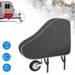 Protective cover for the drawbar of a camping or transport trailer, 90 cm