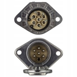 7 pin type S 24v socket, metal for a truck semi-trailer