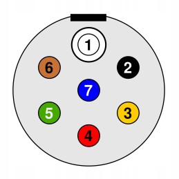 7 pin type S 24v socket, metal for a truck semi-trailer