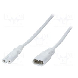1 pcs x LOGILINK - CP132 - Cable, IEC C7 female,IEC C8 male, 2m, Sockets: 1, white