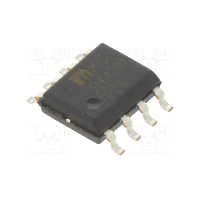 1 pcs x MICROCHIP TECHNOLOGY - MIC38HC42YM - IC: PMIC, PWM controller, 1A, 49÷55kHz, Ch: 1, SO8, Uoper: 14.5÷20V