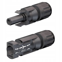 Set of mc4 connectors for a cable with a cross-section of 10 mm2