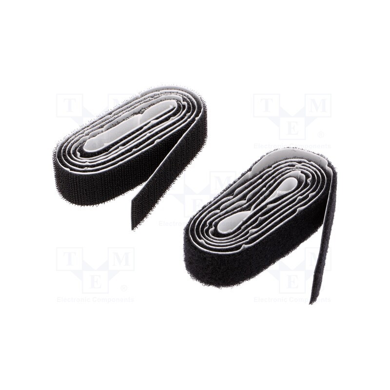 1 rol x TESA - 55224-00000-02 - Tape: hook and loop, W: 20mm, L: 1m, black, Application: bundling