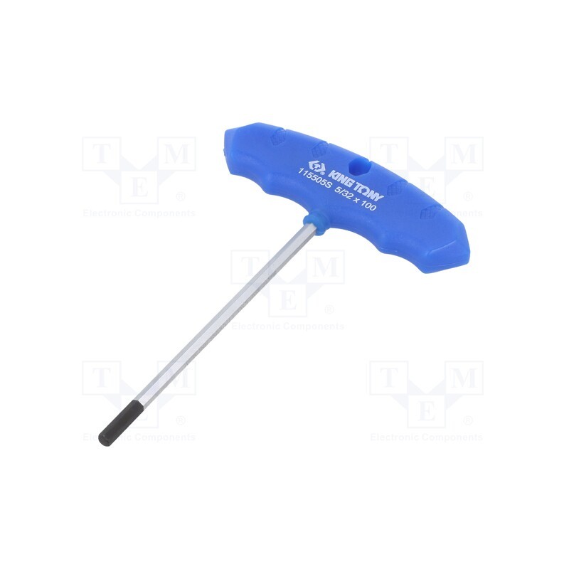 1 pcs x KING TONY - 115505SR - Wrench, inch,hex key, HEX 5/32', Overall len: 188mm, tool steel