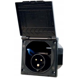 Cee external electrical socket 230v 16a black