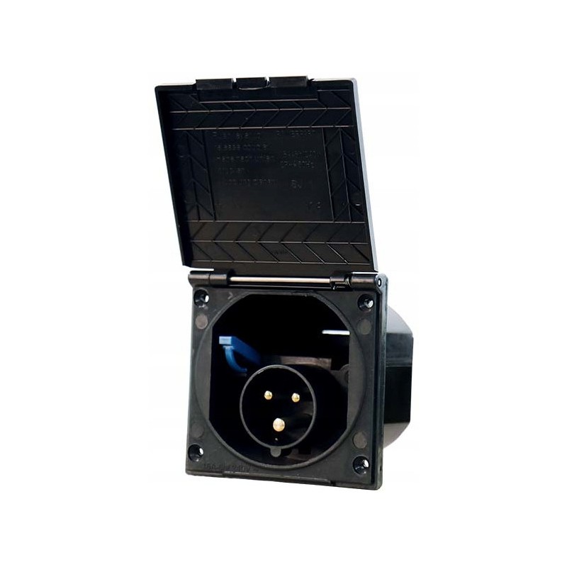 Cee external electrical socket 230v 16a black