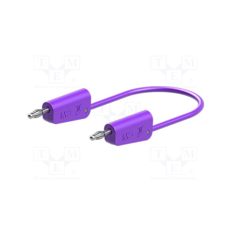 1 pcs x STu00c4UBLI - 64.1030-05026 - Test lead, 60VDC, 30VAC, 19A, banana plug 4mm,both sides, violet