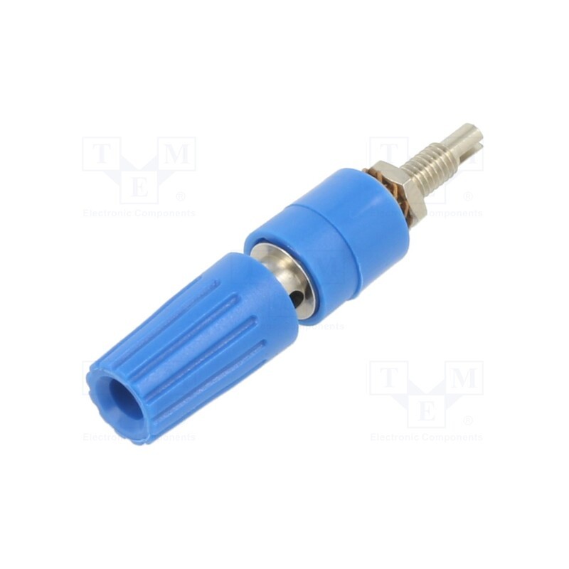 1 pcs x STu00c4UBLI - 23.0330-23 - Socket, 4mm banana, 35A, 30VAC, 60VDC, blue, nickel plated