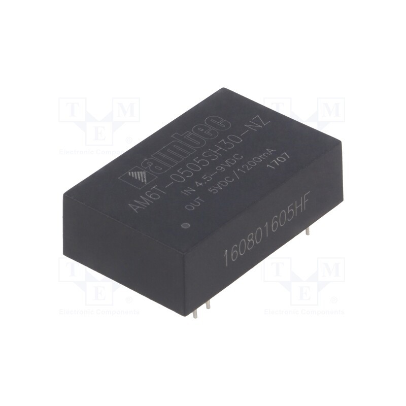 1 pcs x AIMTEC - AM6T-0505SH30-NZ - Converter: DC/DC, 6W, Uin: 4.5÷9V, Uout: 5VDC, Iout: 1.2A, DIP24