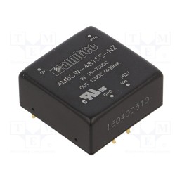 1 pcs x AIMTEC - AM6CW-4815S-NZ - Converter: DC/DC, 6W, Uin: 18÷75V, Uout: 15VDC, Iout: 400mA, 1'x1'