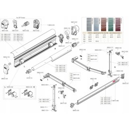 Fiamma f45s polar awning cover, left