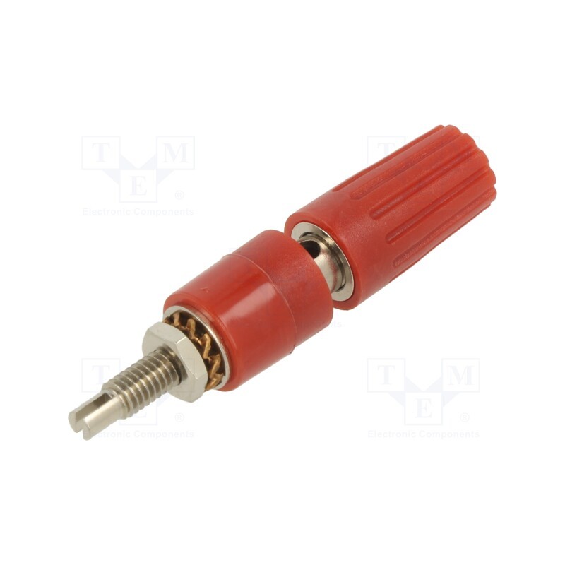 1 pcs x STu00c4UBLI - 23.0330-22 - Socket, 4mm banana, 35A, 30VAC, 60VDC, red, nickel plated