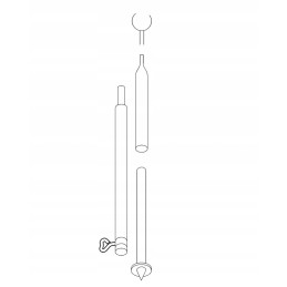 Hammered steel tube of the vestibule frame, Ø22mm