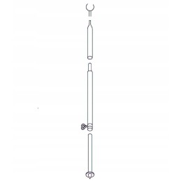 Hammered steel tube of the vestibule frame, Ø22mm