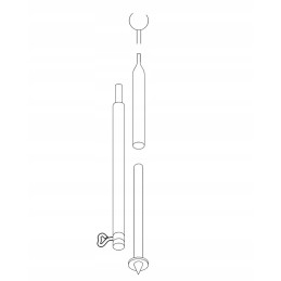 Frame tube for the vestibule oe 22mm 165 260cm