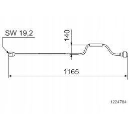 Crank trailer leg wrench 19 inches 1165 mm alco