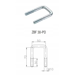 Load attachment holder, trailer hook, 1000 kg, long eye