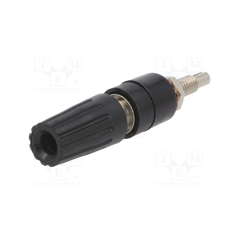 1 pcs x STu00c4UBLI - 23.0330-21 - Socket, 4mm banana, 35A, 30VAC, 60VDC, black, nickel plated