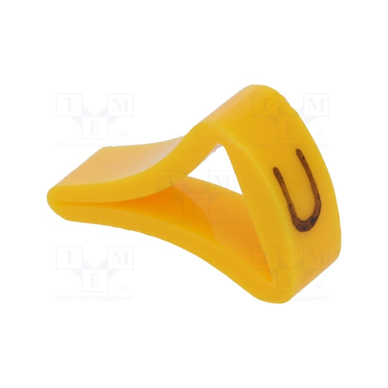 1 pcg x KURANT - MZ-3/U -AS - Markers, Marking: U, 6÷10.5mm, H: 16mm, A: 10mm, -30÷100°C, leaded