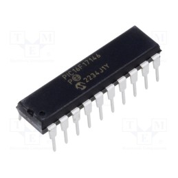 1 pcs x MICROCHIP TECHNOLOGY - PIC16F17146-I/P - IC: PIC microcontroller, 28kB, ADC,DAC,EUSART,I2C / SPI, THT