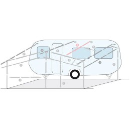 Pipe rod for the tent vestibule frame, 170-260 cm