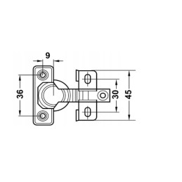 Furniture hinge for cabinet doors, wardrobes, camper trailer