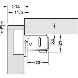 Furniture hinge for cabinet doors, wardrobes, camper trailer