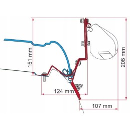 Awning adapter fiamma f45 f35 mercedes marco polo h1 l2 from 2014