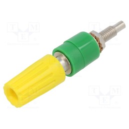 1 pcs x STu00c4UBLI - 23.0330-20 - Socket, 4mm banana, 35A, 30VAC, 60VDC, yellow-green, nickel plated